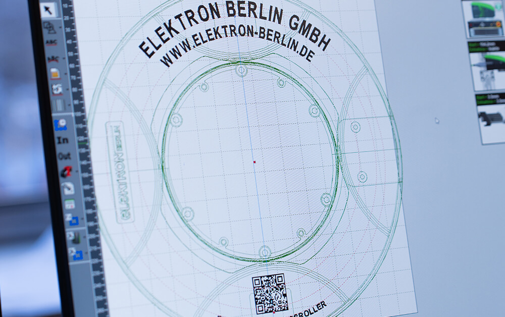 Elektron-Berlin | Gravur auf Trommel | Gravur_ELTROM_gelb